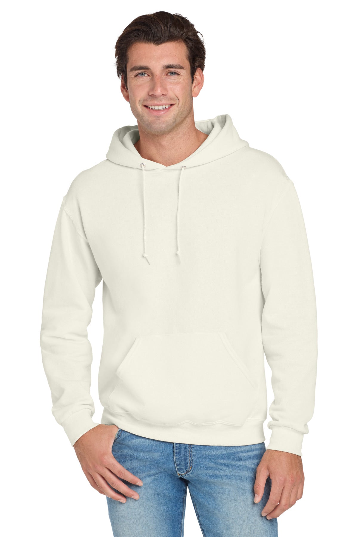 Jerzees NuBlend Pullover Hooded Sweatshirt - Sweet Cream Heather