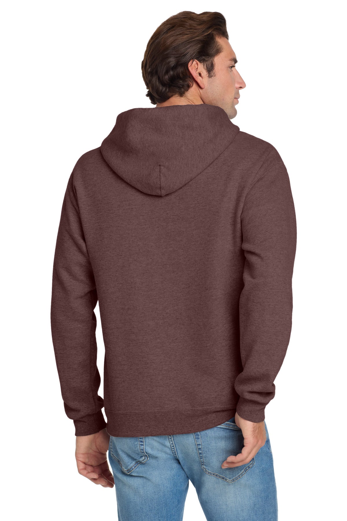 Jerzees NuBlend Pullover Hooded Sweatshirt - Vintage Heather Maroon