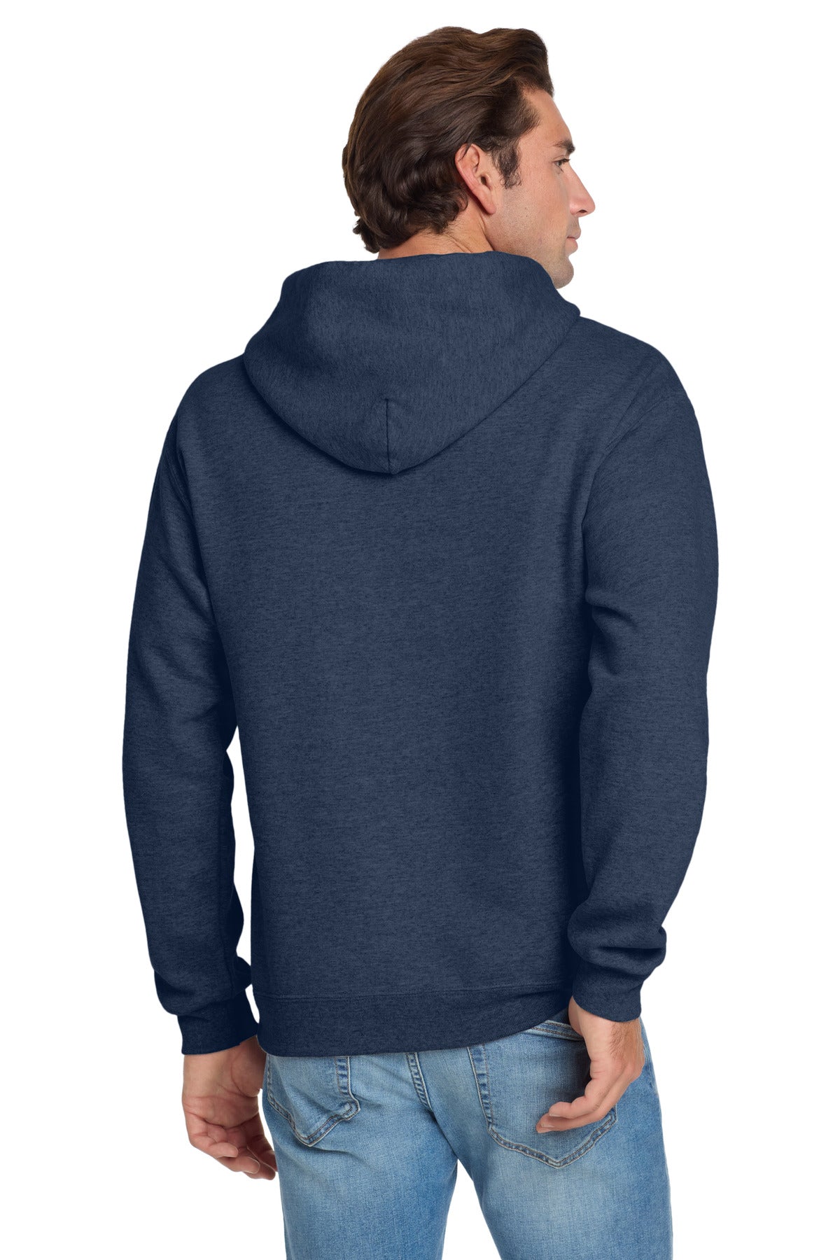 Jerzees NuBlend Pullover Hooded Sweatshirt - Vintage Heather Navy