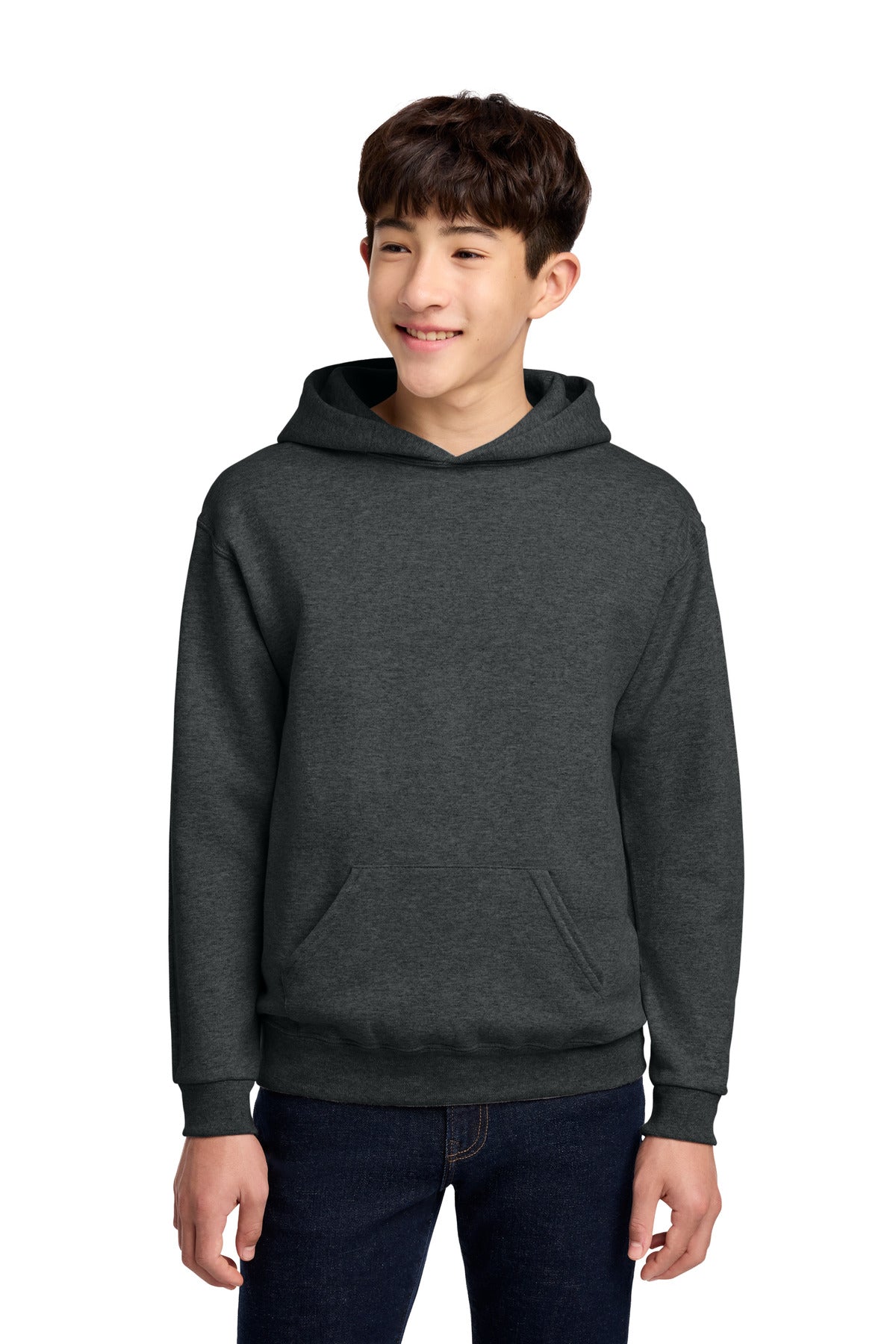 Jerzees - Youth NuBlend Pullover Hooded Sweatshirt - Black Heather