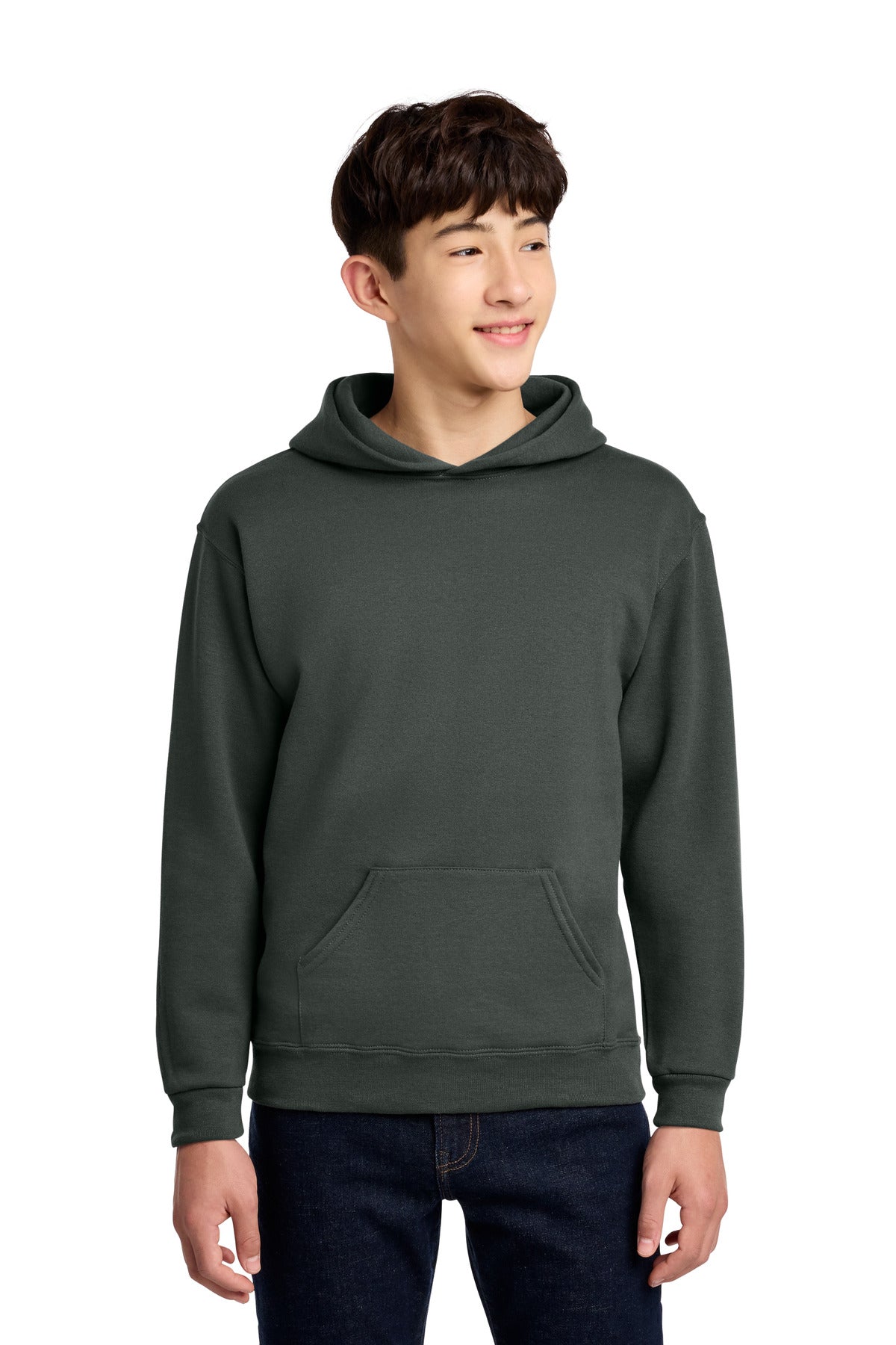 Jerzees - Youth NuBlend Pullover Hooded Sweatshirt - Charcoal Grey