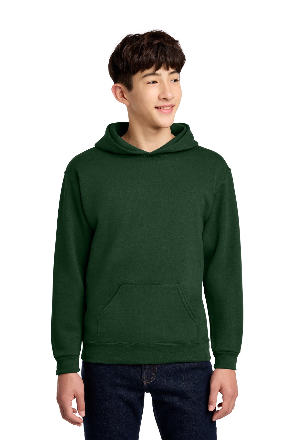 Jerzees - Youth NuBlend Pullover Hooded Sweatshirt - Forest Green