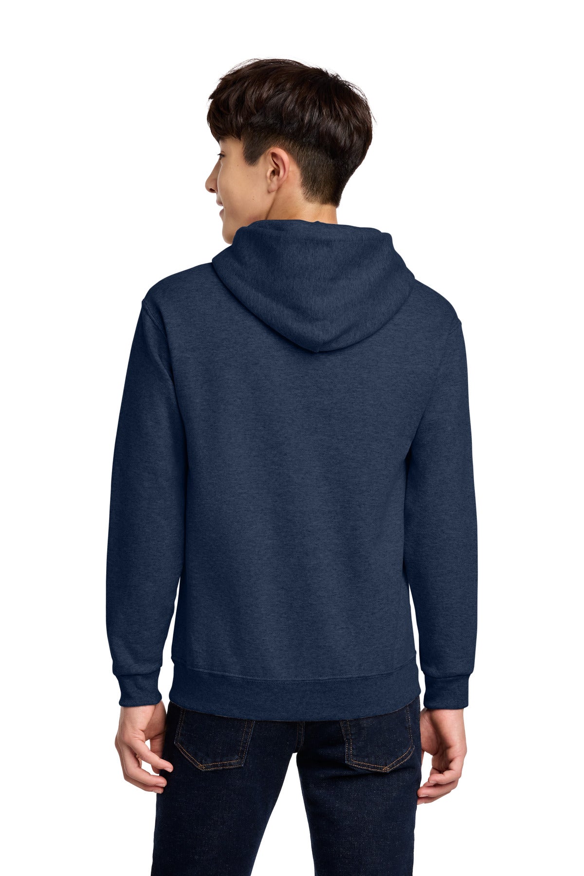 Jerzees - Youth NuBlend Pullover Hooded Sweatshirt - Vintage Heather Navy