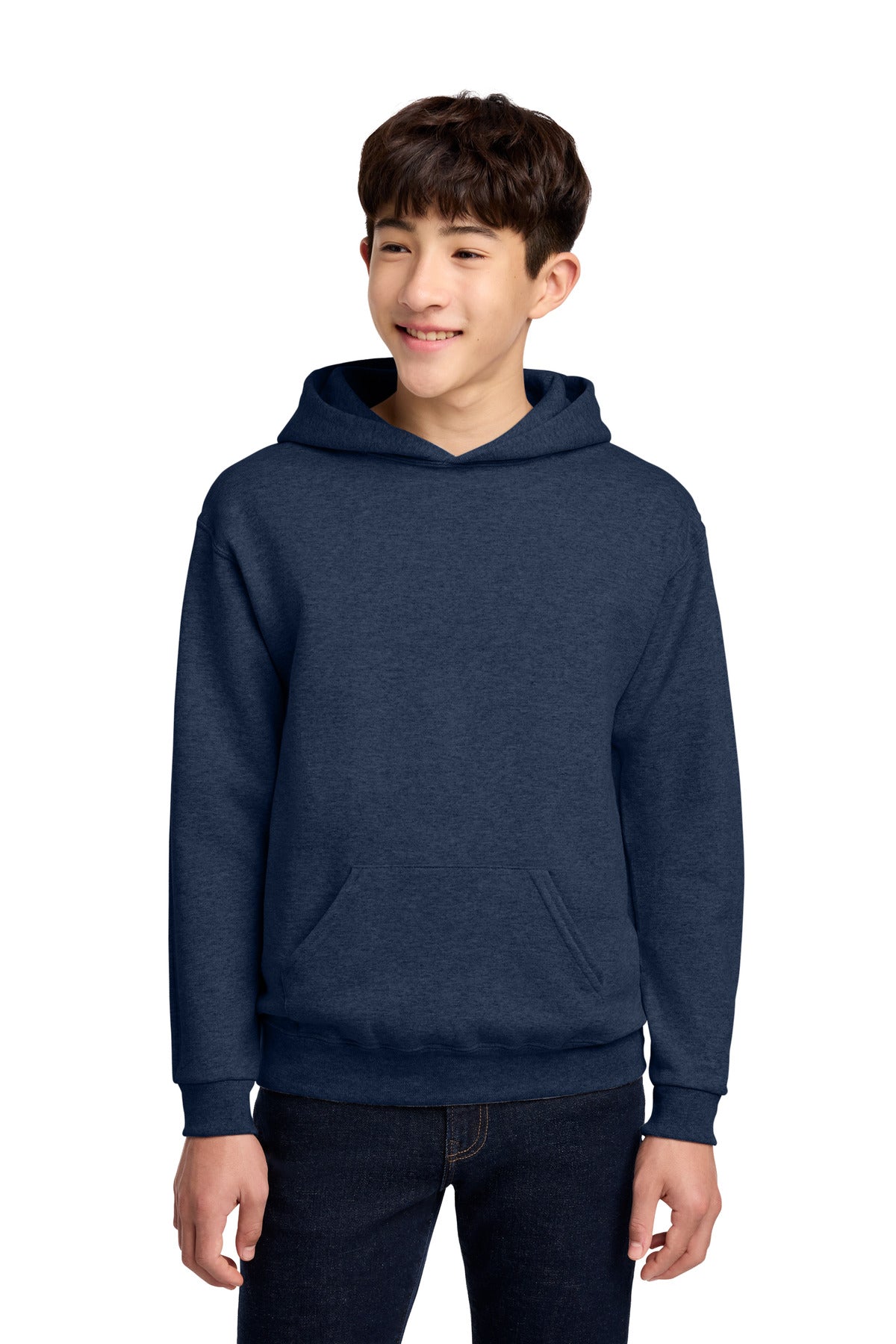 Jerzees - Youth NuBlend Pullover Hooded Sweatshirt - Vintage Heather Navy