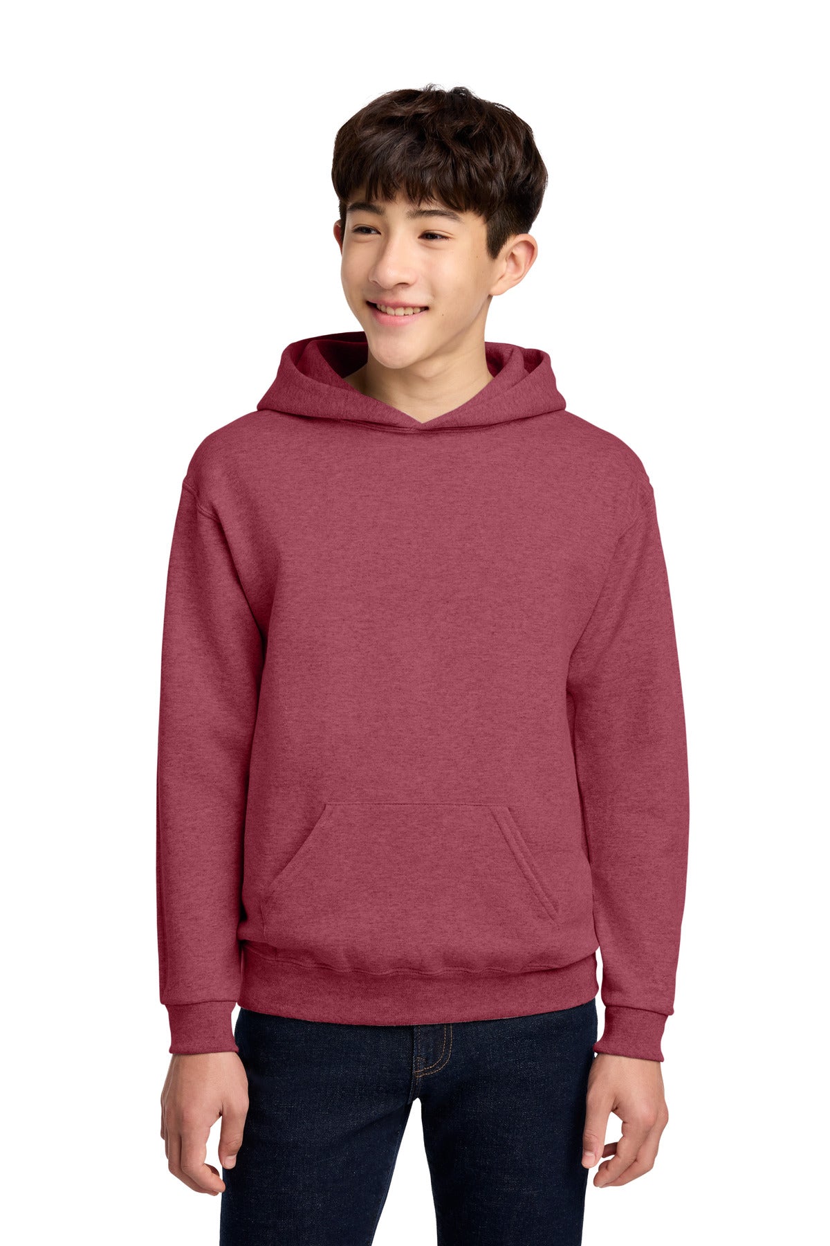 Jerzees - Youth NuBlend Pullover Hooded Sweatshirt - Vintage Heather Red