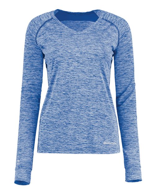 Women's Electrify CoolCore® Long Sleeve V-Neck T-Shirt - Royal Heather