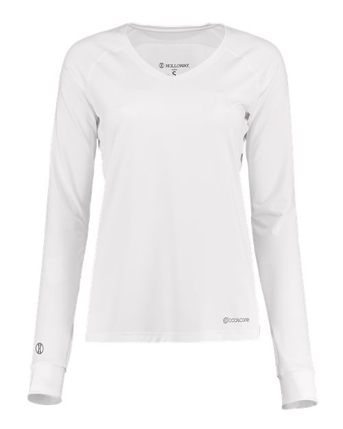 Women's Electrify CoolCore® Long Sleeve V-Neck T-Shirt - White