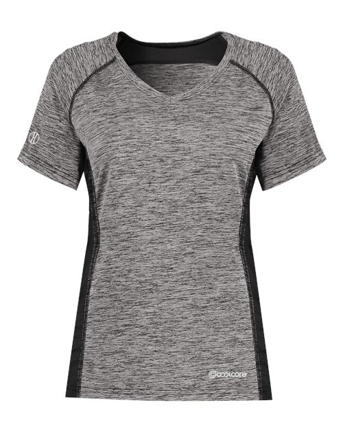 Women's Electrify CoolCore® V-Neck T-Shirt - Black Heather