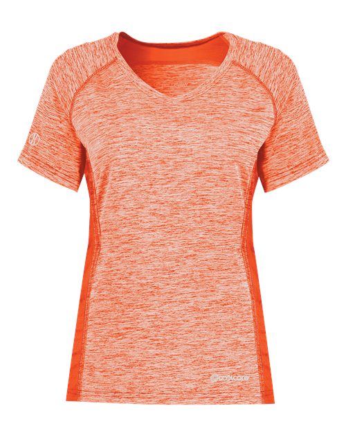 Women's Electrify CoolCore® V-Neck T-Shirt - Orange Heather
