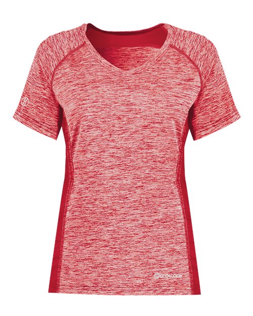 Women's Electrify CoolCore® V-Neck T-Shirt - Scarlet Heather