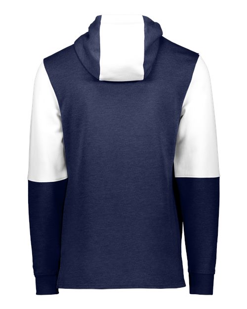 Men's All-American Team Fleece Colorblocked Hooded Sweatshirt - Navy Heather/ White