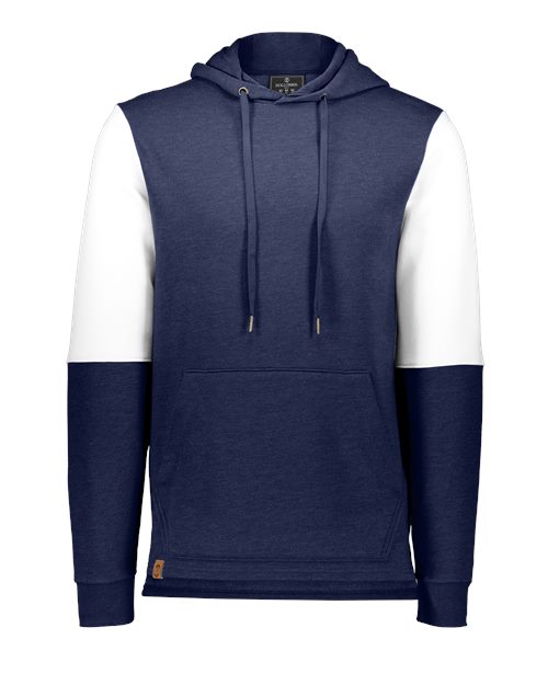 Men's All-American Team Fleece Colorblocked Hooded Sweatshirt - Navy Heather/ White