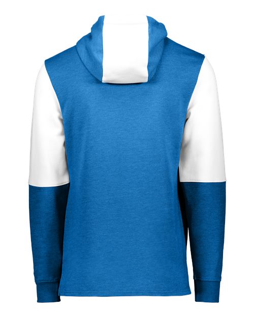 Men's All-American Team Fleece Colorblocked Hooded Sweatshirt - Royal Heather/ White