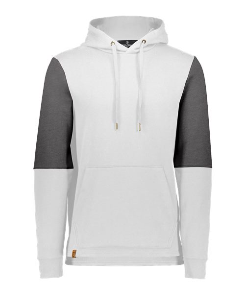 Men's All-American Team Fleece Colorblocked Hooded Sweatshirt - White/ Carbon Heather