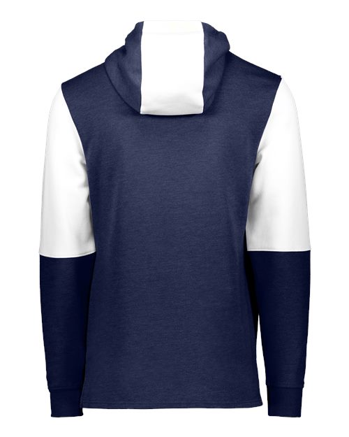Youth All-American Team Fleece Colorblocked Hooded Sweatshirt - Navy Heather/ White