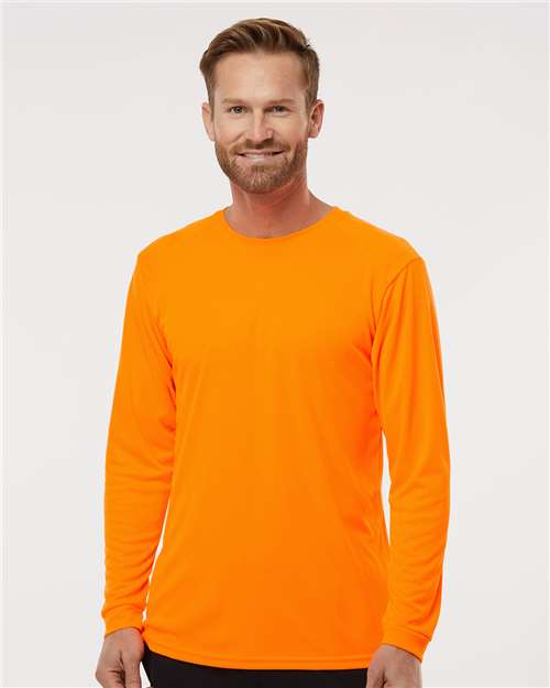 Unisex Long Islander Performance Long Sleeve T-Shirt - Neon Orange