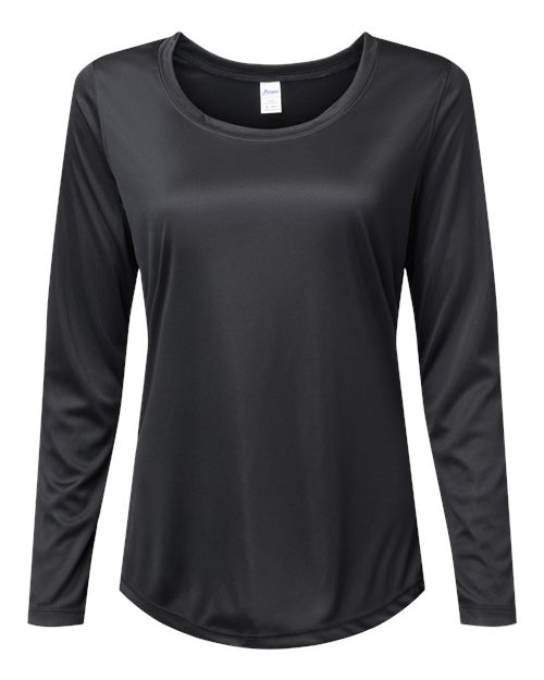 Women's Long Islander Performance Long Sleeve T-Shirt - Black