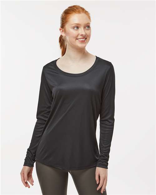 Women's Long Islander Performance Long Sleeve T-Shirt - Black