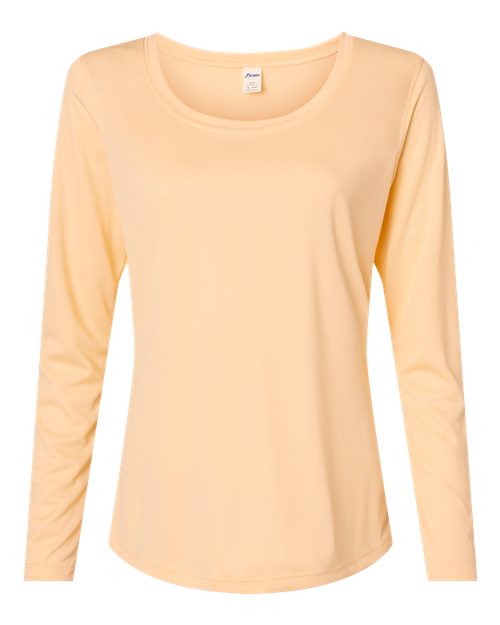 Women's Long Islander Performance Long Sleeve T-Shirt - Peach