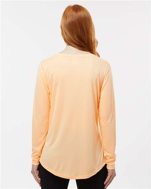 Women's Long Islander Performance Long Sleeve T-Shirt - Peach