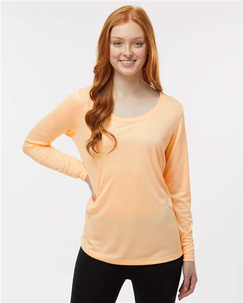 Women's Long Islander Performance Long Sleeve T-Shirt - Peach
