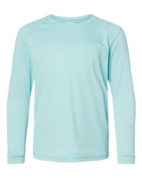 Youth Long Islander Performance Long Sleeve T-Shirt - Aqua Blue