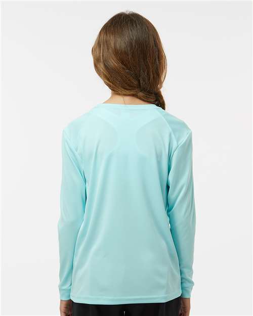 Youth Long Islander Performance Long Sleeve T-Shirt - Aqua Blue