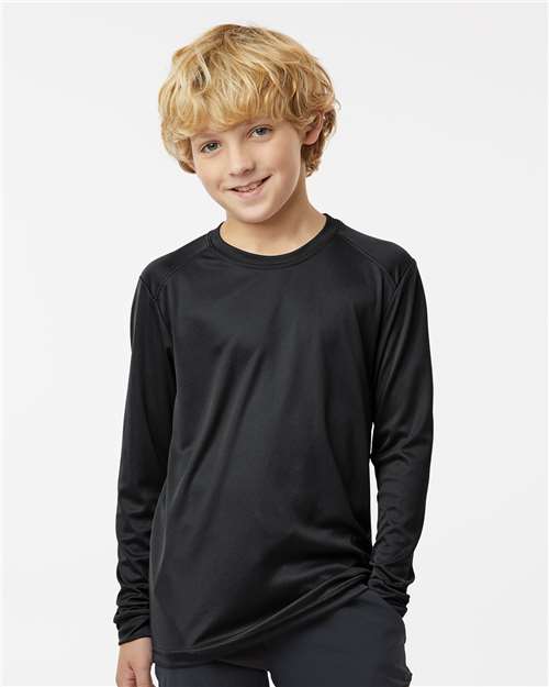 Youth Long Islander Performance Long Sleeve T-Shirt - Black