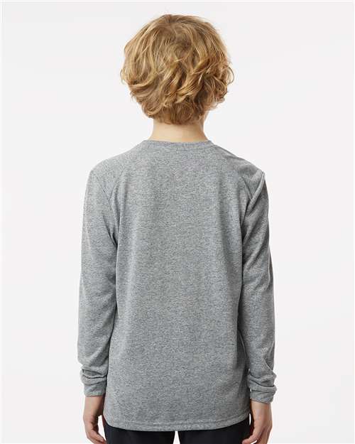 Youth Long Islander Performance Long Sleeve T-Shirt - Heather Grey