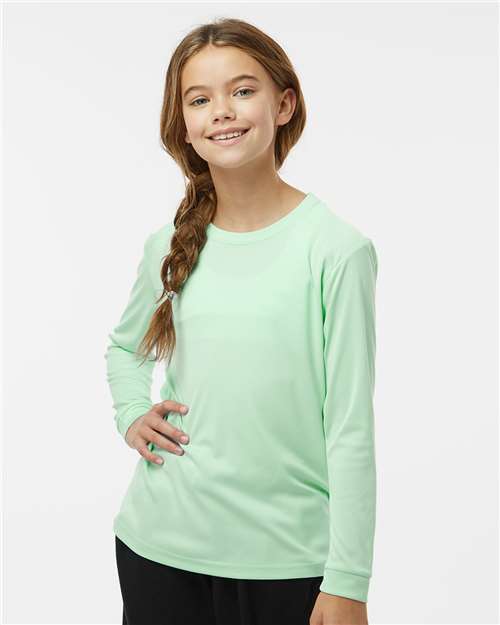 Youth Long Islander Performance Long Sleeve T-Shirt - Mint Green
