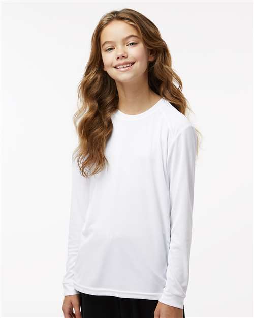 Youth Long Islander Performance Long Sleeve T-Shirt - White