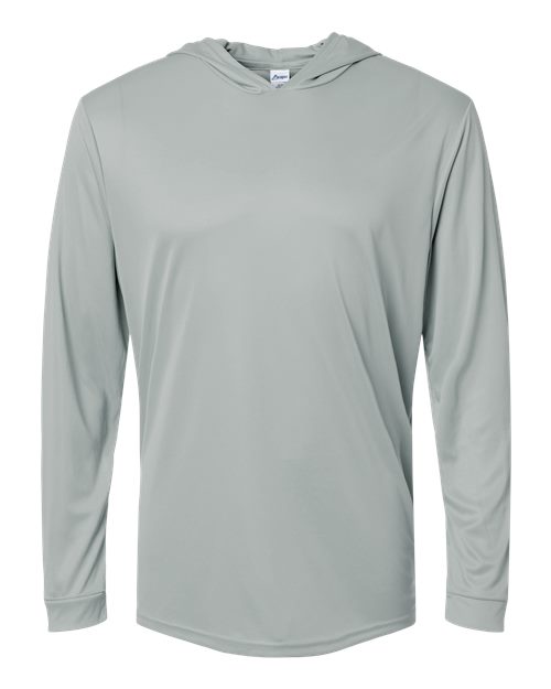 Unisex Bahama Performance Hooded Long Sleeve T-Shirt - Medium Grey