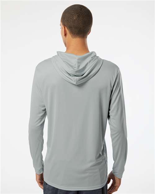 Unisex Bahama Performance Hooded Long Sleeve T-Shirt - Medium Grey