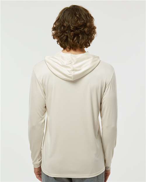 Unisex Bahama Performance Hooded Long Sleeve T-Shirt - Sand