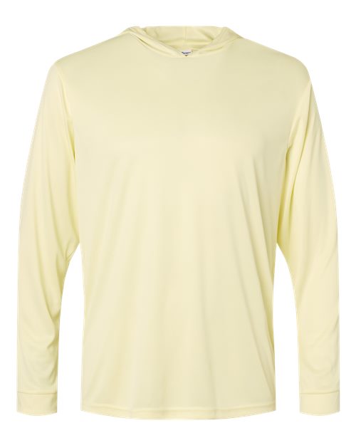 Unisex Bahama Performance Hooded Long Sleeve T-Shirt - Pale Yellow