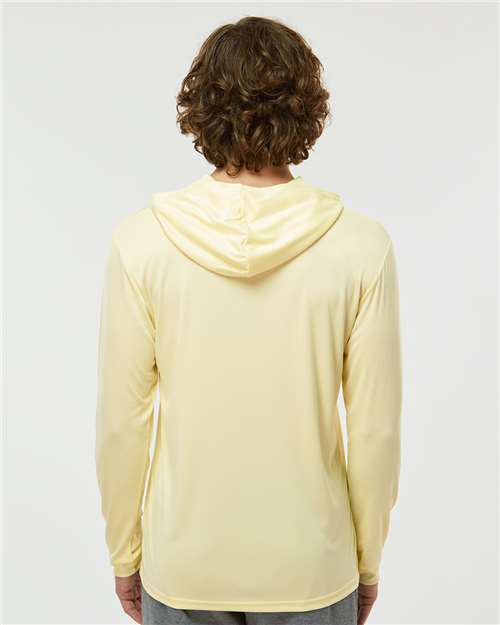 Unisex Bahama Performance Hooded Long Sleeve T-Shirt - Pale Yellow