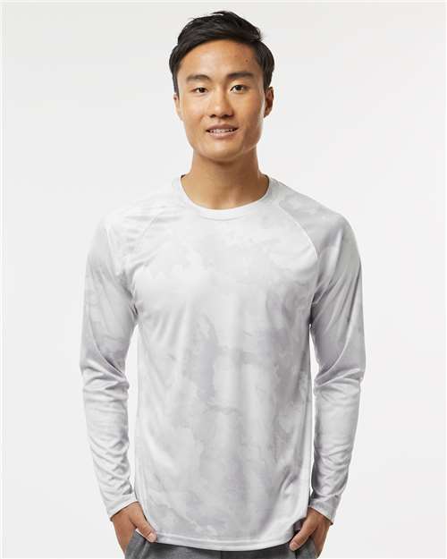 Unisex Cabo Camo Performance Long Sleeve T-Shirt - Aluminum