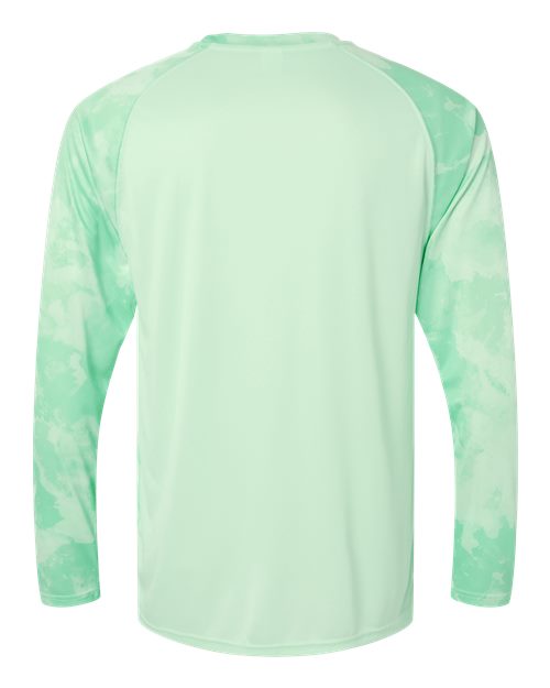 Unisex Cabo Camo Performance Long Sleeve T-Shirt - Mint Green