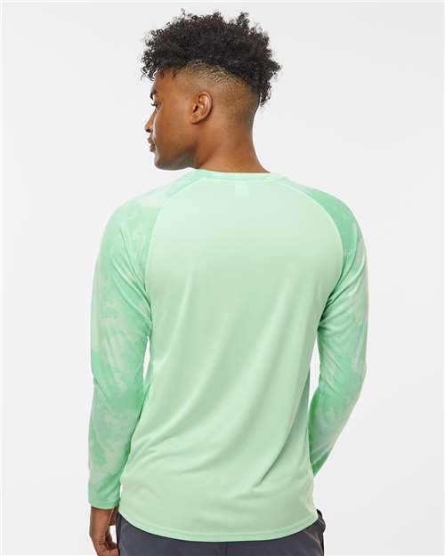 Unisex Cabo Camo Performance Long Sleeve T-Shirt - Mint Green