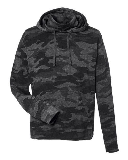 Men's Gaiter Fleece Hooded Sweatshirt - Black Camo Heather