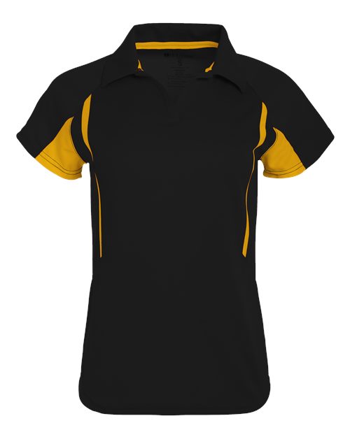 Women's Two-Tone Avenger Polo - Black/ Light Gold