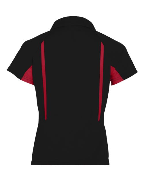 Women's Two-Tone Avenger Polo - Black/ Scarlet
