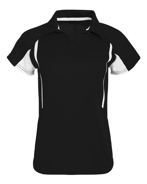 Women's Two-Tone Avenger Polo - Black/ White