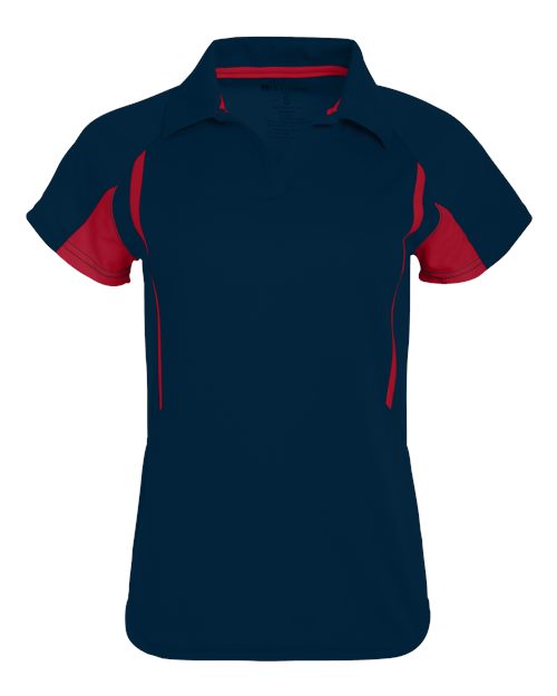Women's Two-Tone Avenger Polo - Navy/ Scarlet