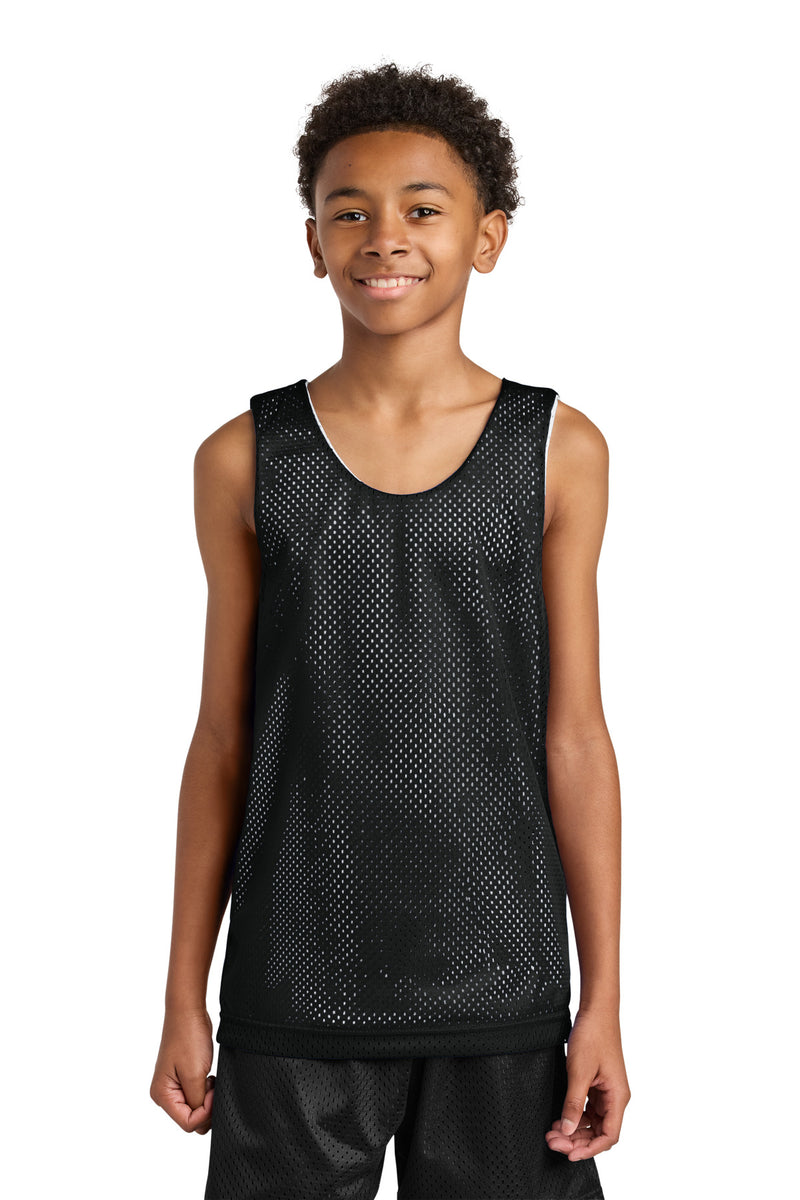 A4 Sprint Youth Reversible Mesh Tank - Black/ White
