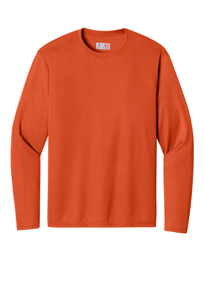 A4 Cooling Performance Long Sleeve Tee - Athletic Orange