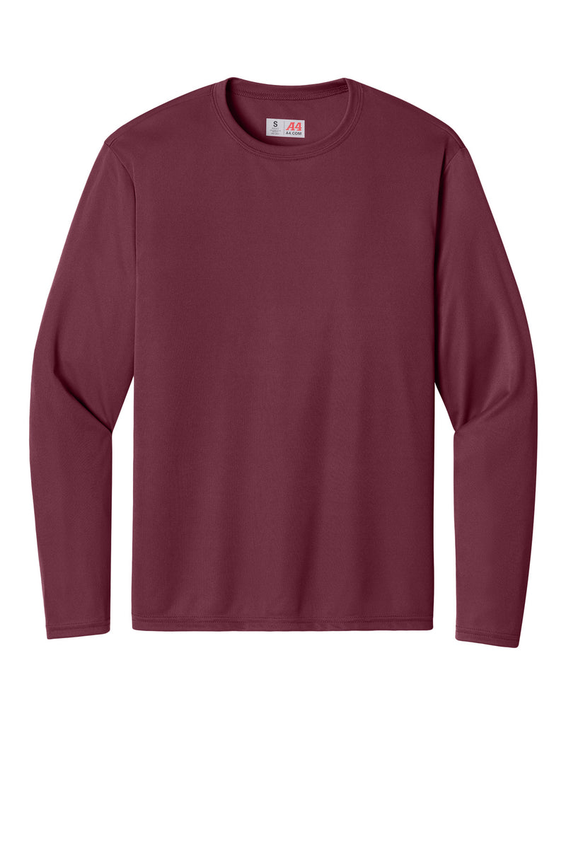 A4 Cooling Performance Long Sleeve Tee - Cardinal