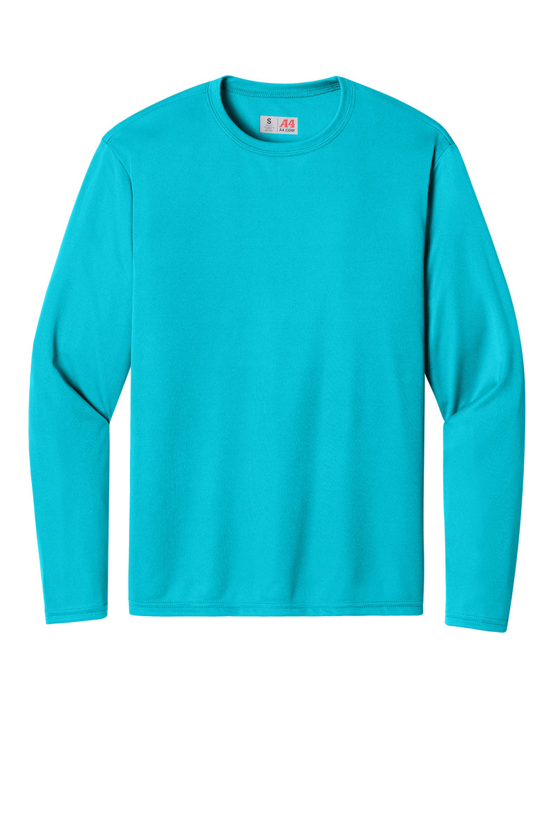 A4 Cooling Performance Long Sleeve Tee - Electric Blue