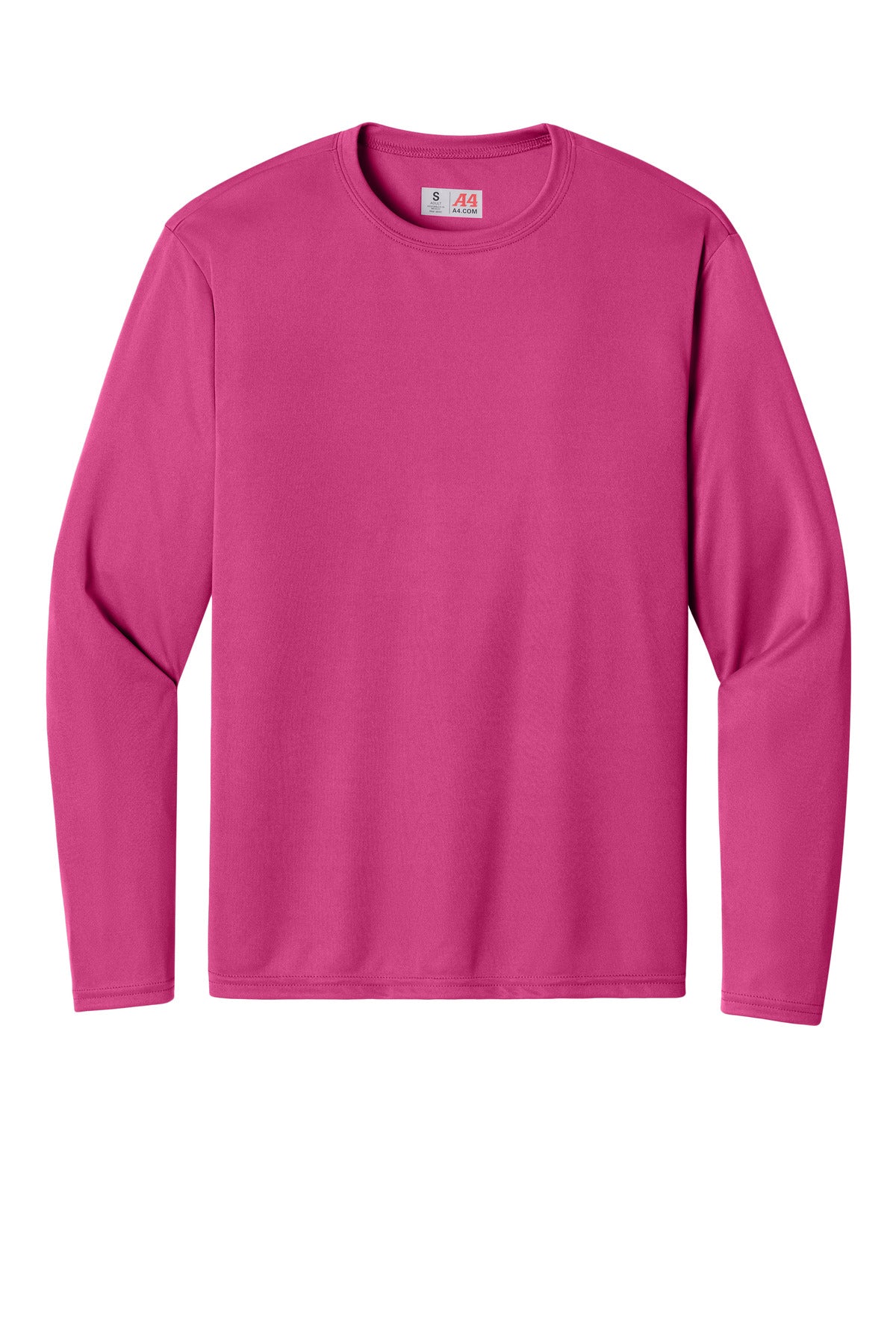A4 Cooling Performance Long Sleeve Tee - Fuchsia