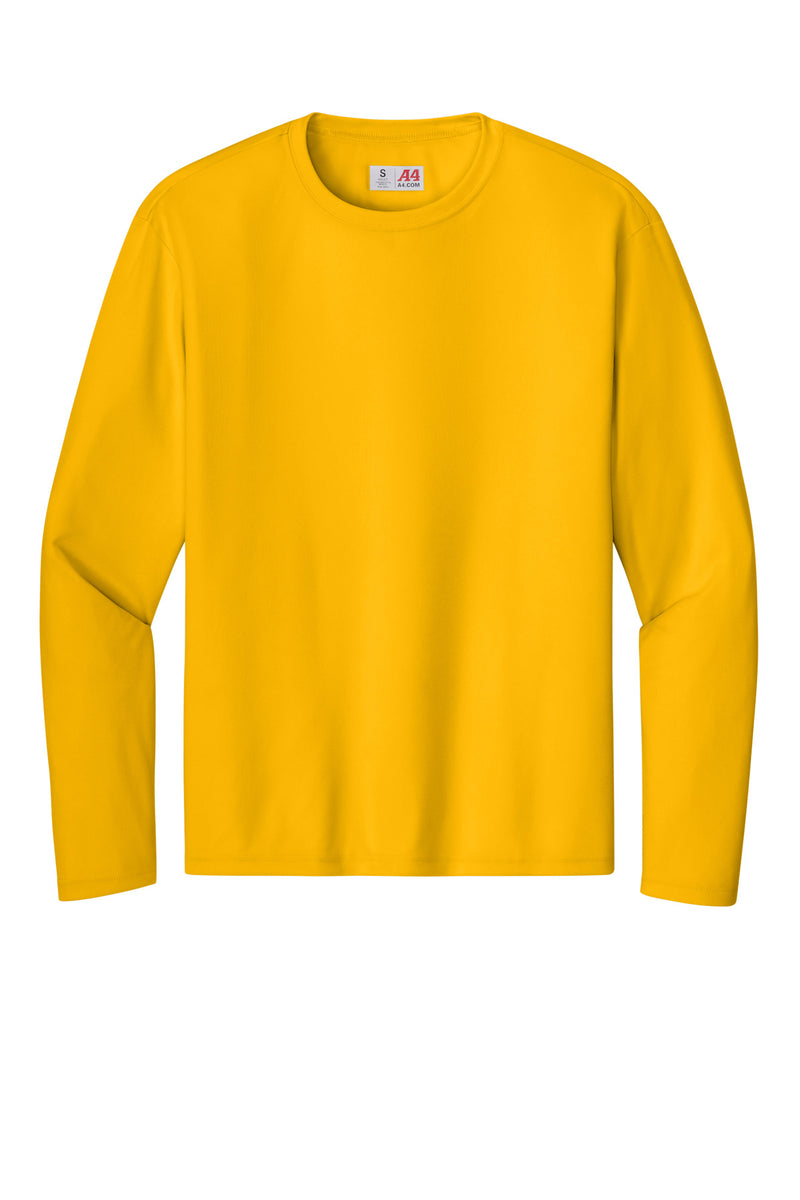 A4 Cooling Performance Long Sleeve Tee - Gold
